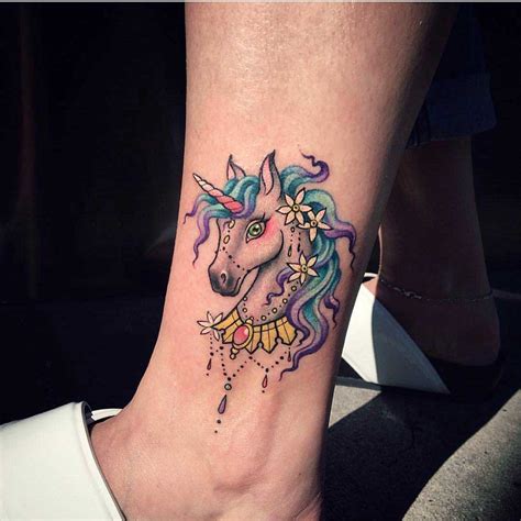 cute unicorn tattoo|unicorn tattoos for females.